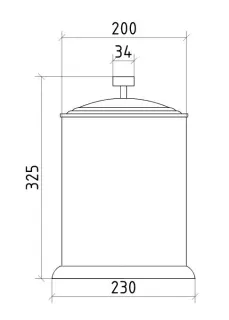 Ведро Boheme Royal Cristal 10934-G-B золото/чёрный